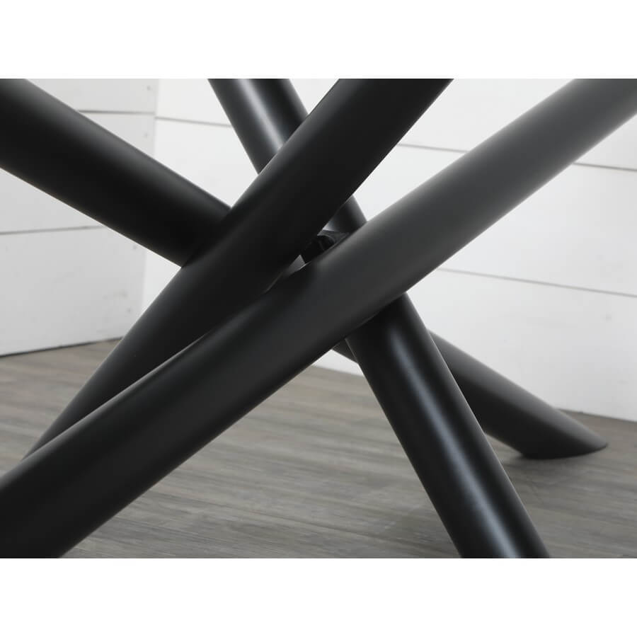 Grand pied de table croisé - Tubes ronds - Tukado XXL - Pyeta